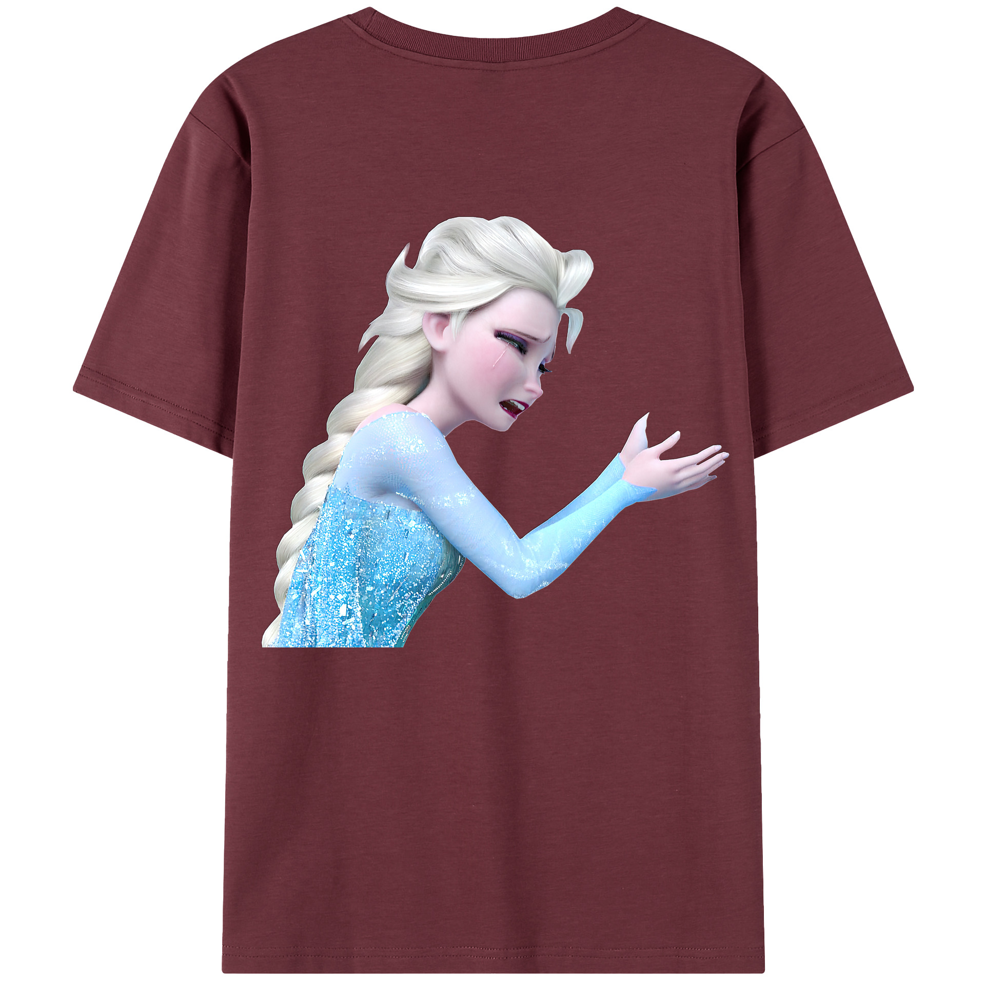 （画像用） アナと雪の女王 アンナ エルサ Frozen Anna Elsa 綿100％半袖Tシャツ（背面プリント）